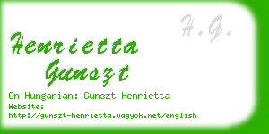 henrietta gunszt business card